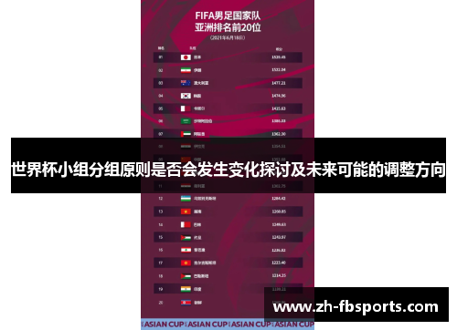世界杯小组分组原则是否会发生变化探讨及未来可能的调整方向